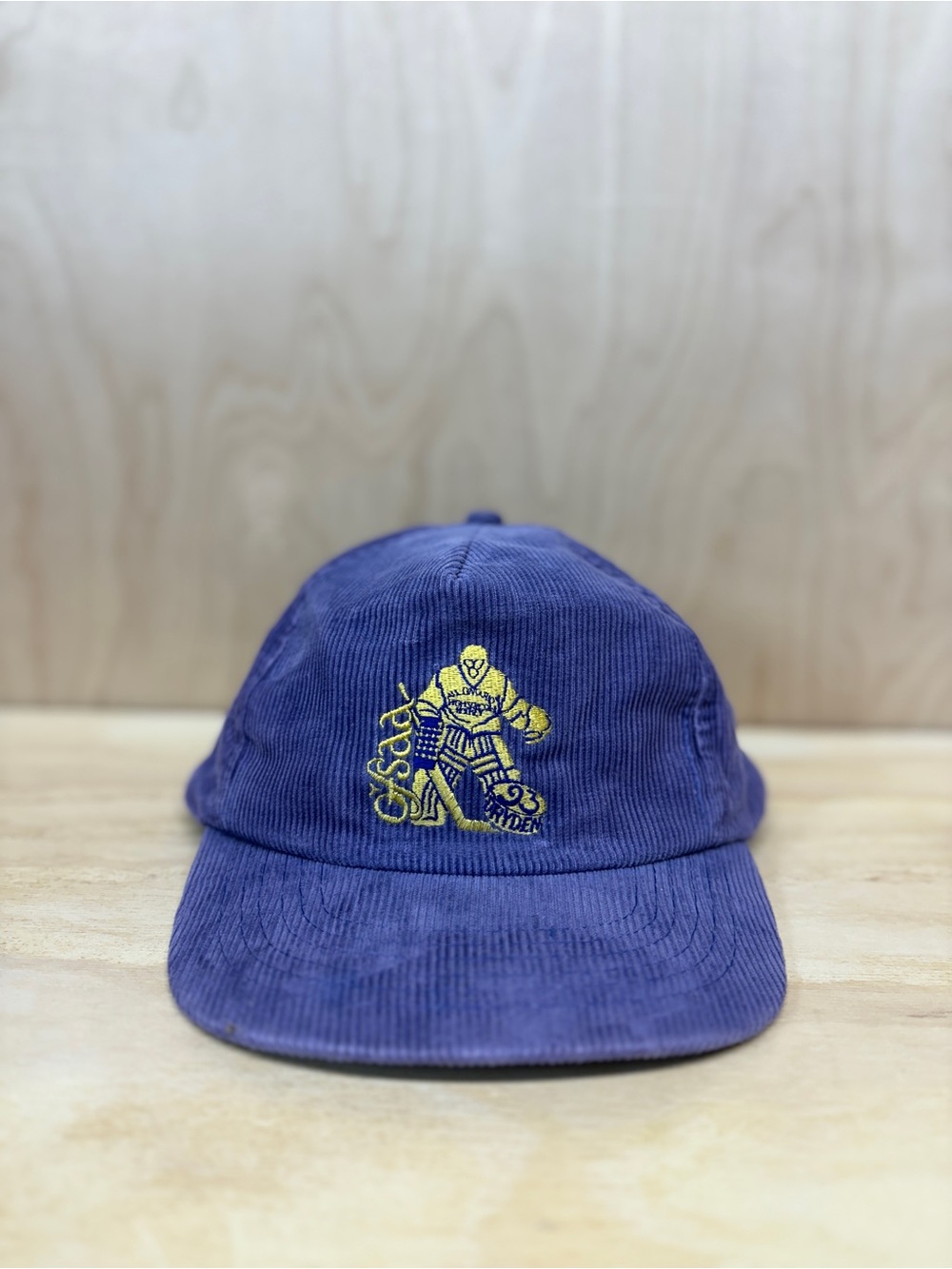 Vintage OFSAA Hockey Corduroy Purple Cap with Embroidery